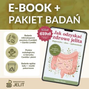 Przewodnik "Jak odzyskać zdrowe jelita" + Pakiet badań 